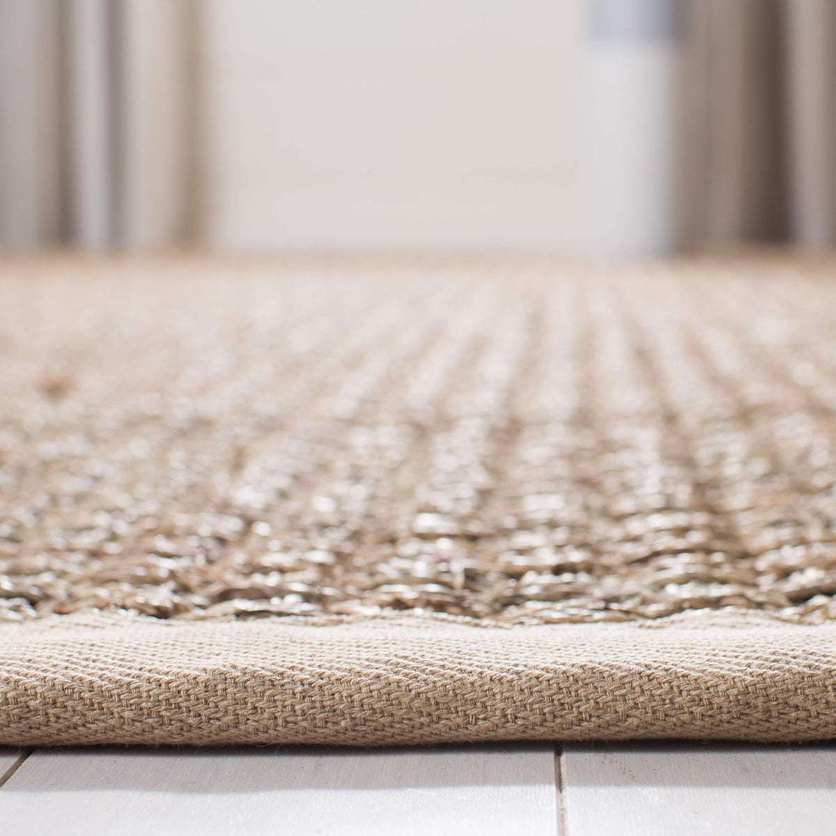 2×3 ft Textured Natural Fiber Accent Rug