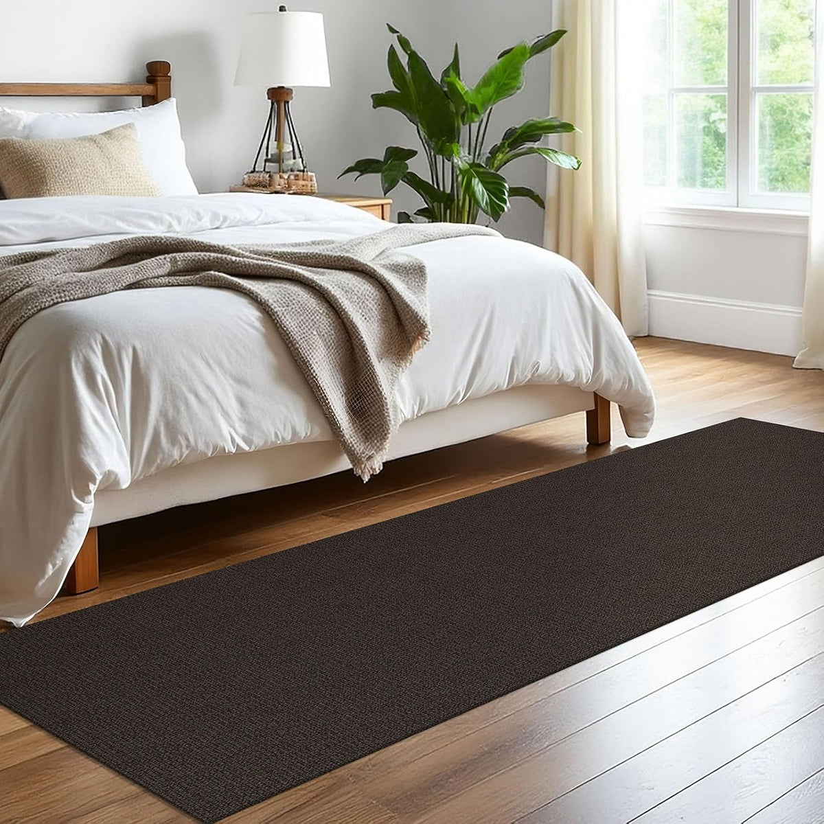 2x8 Ft Taupe‑Coffee Non‑Slip Washable Runner Rug