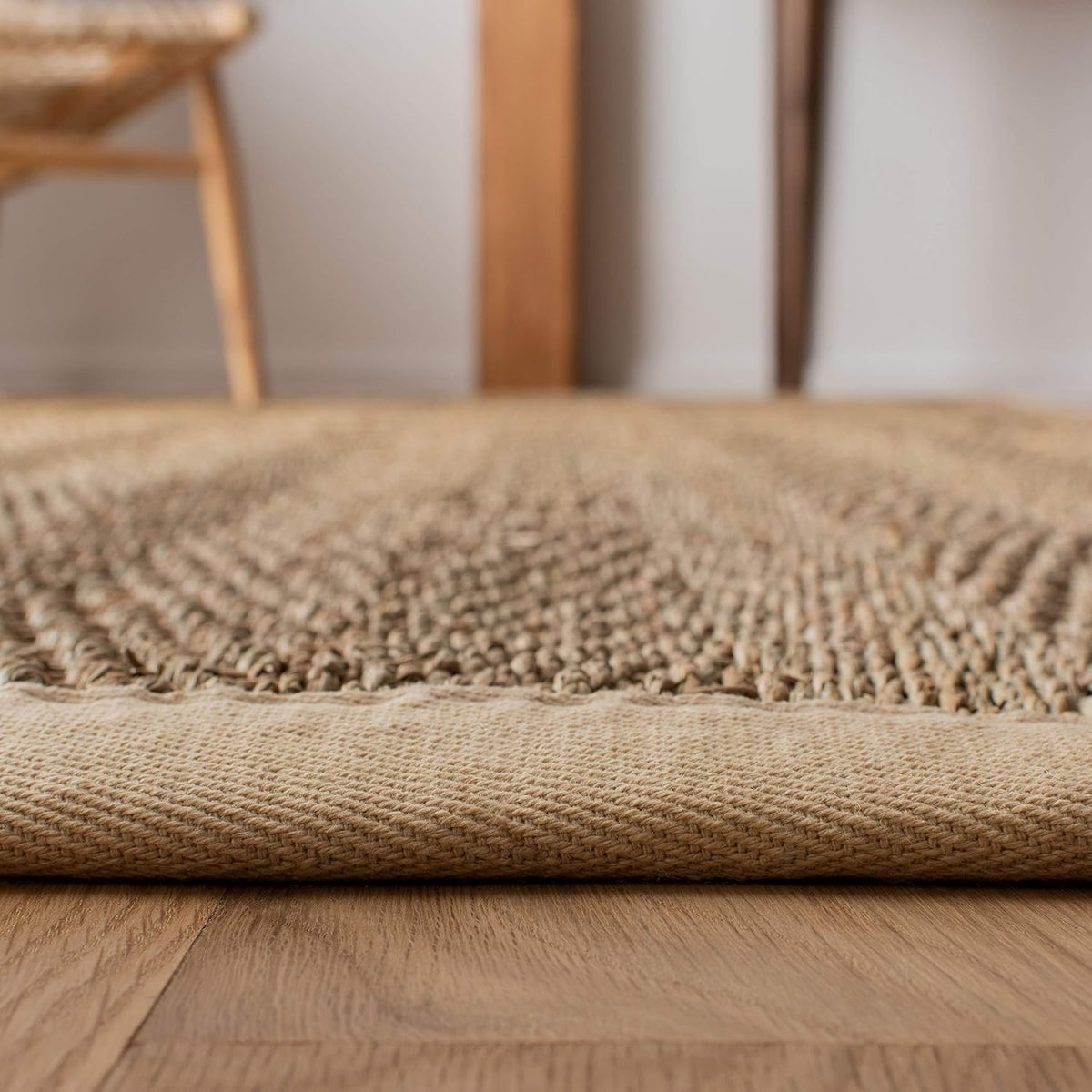 4 ft Square Textured Natural Fiber Rug