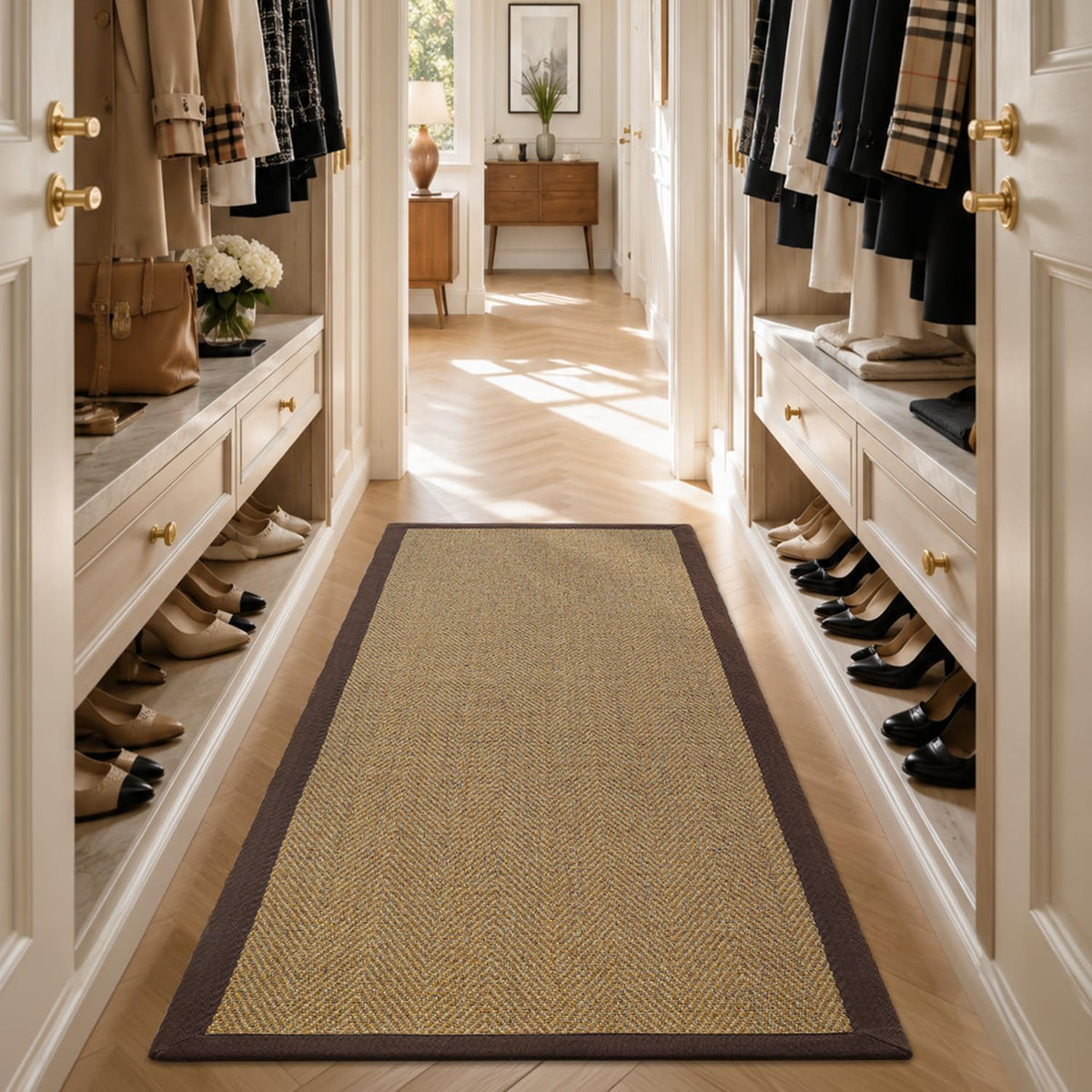 3×8 ft Braided Natural Sisal Runner Rug