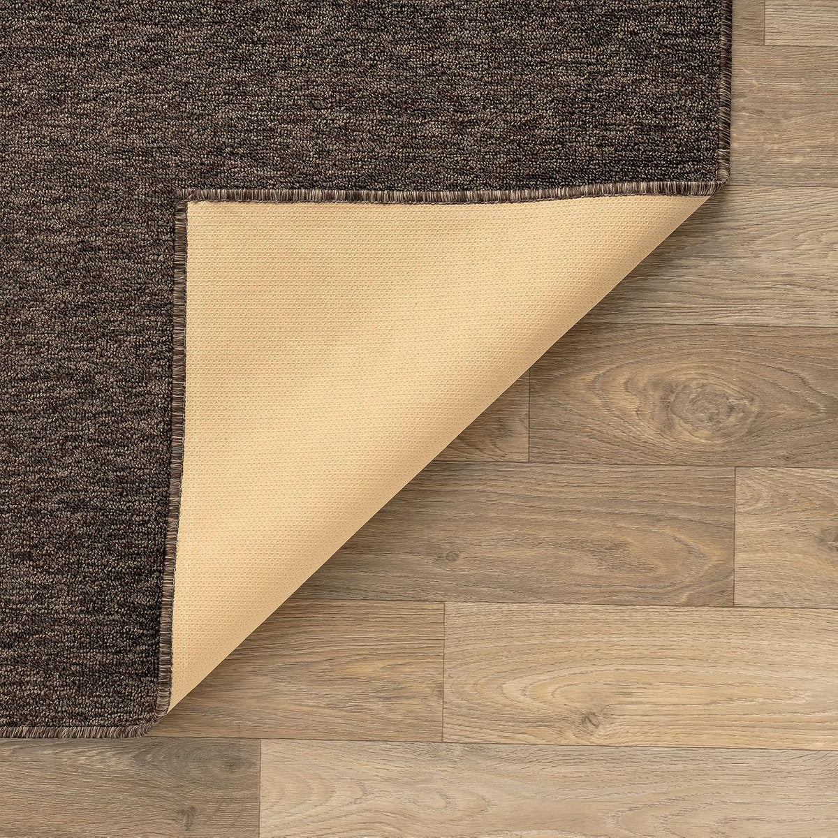 2' x 6' Brown Textured Non‑Slip Runner Rug