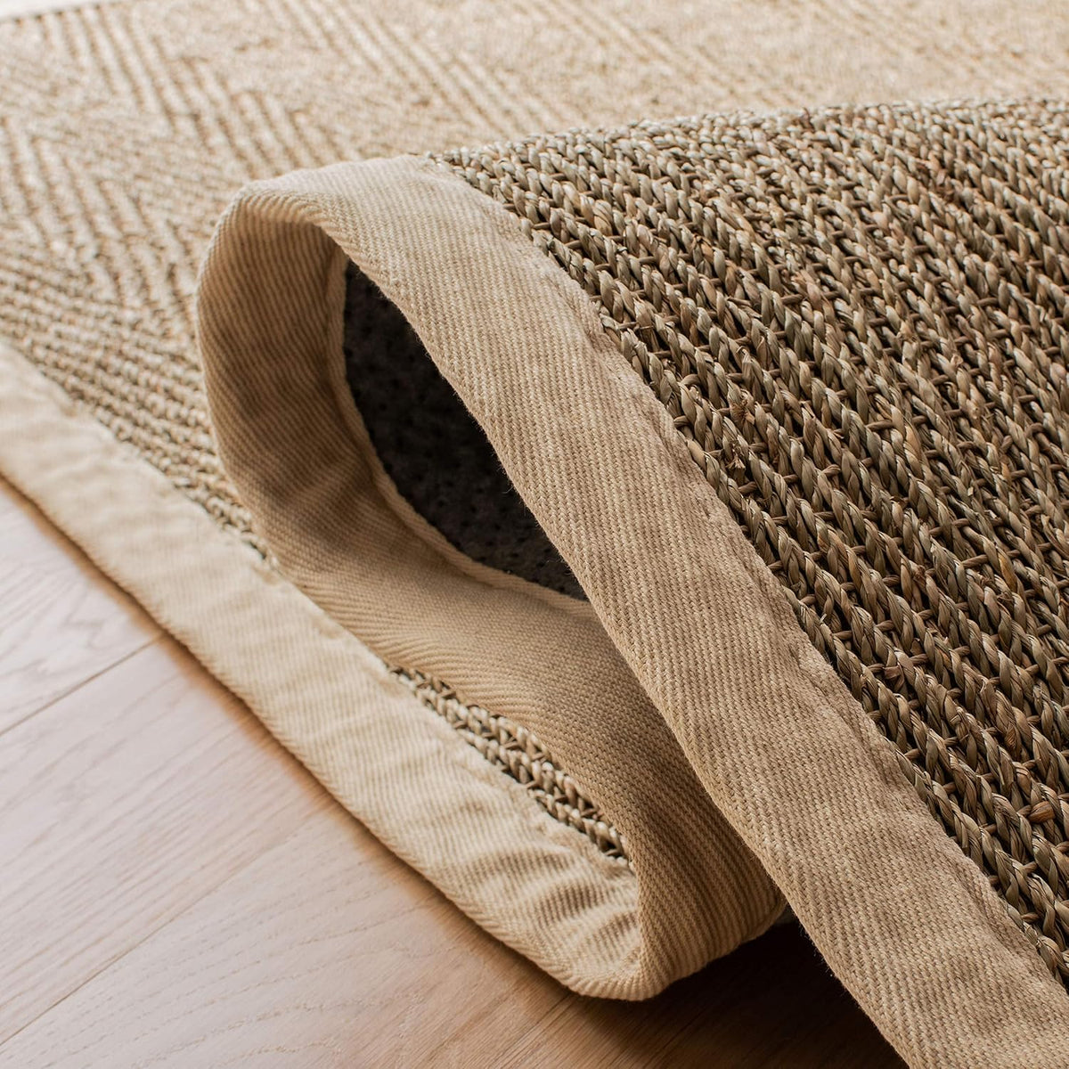 4 ft Square Textured Natural Fiber Rug