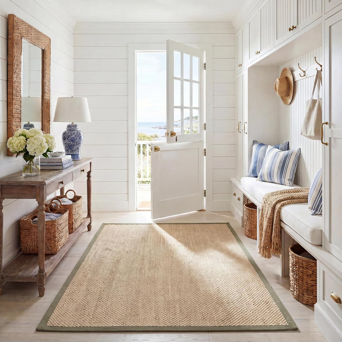4×6 ft Coastal Natural Fiber Area Rug