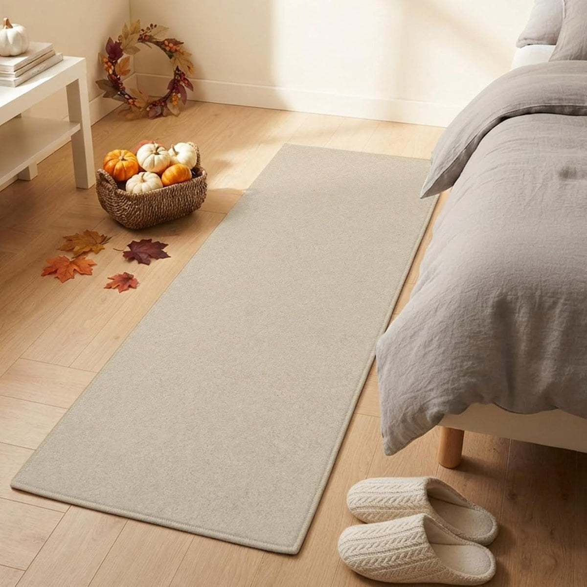 2x6 FT Tan Non‑Slip Washable Runner Rug