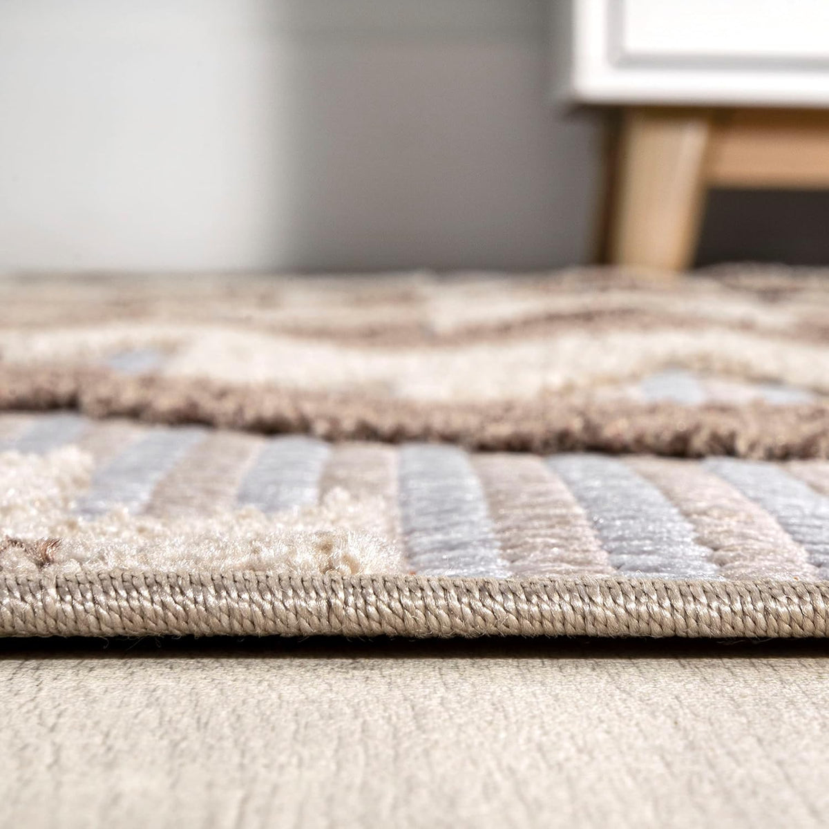 4X6 Brown‑Ivory Indoor‑Outdoor Area Rug