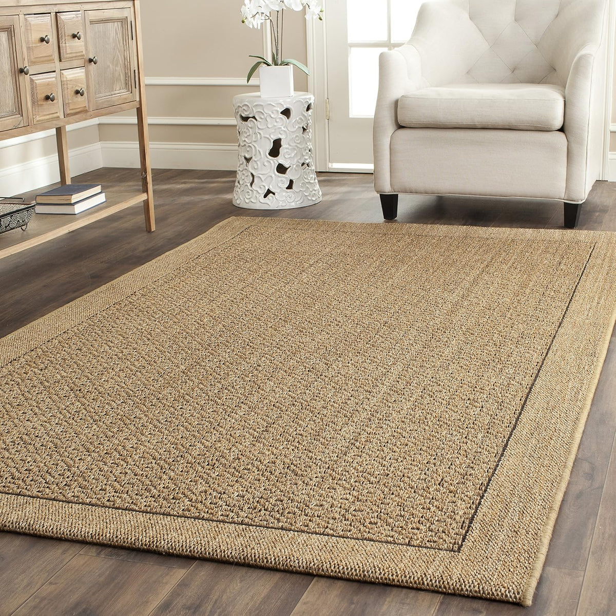 4×6 ft Non‑Shedding Sisal Accent Rug