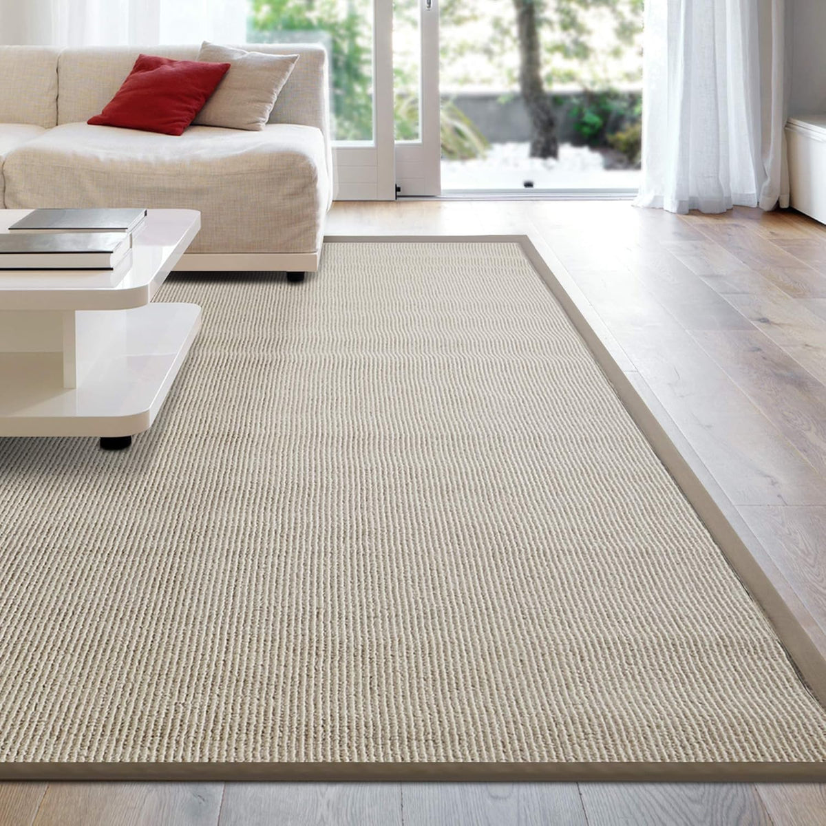 4×6 ft Stain‑Resistant Synthetic Sisal Rug