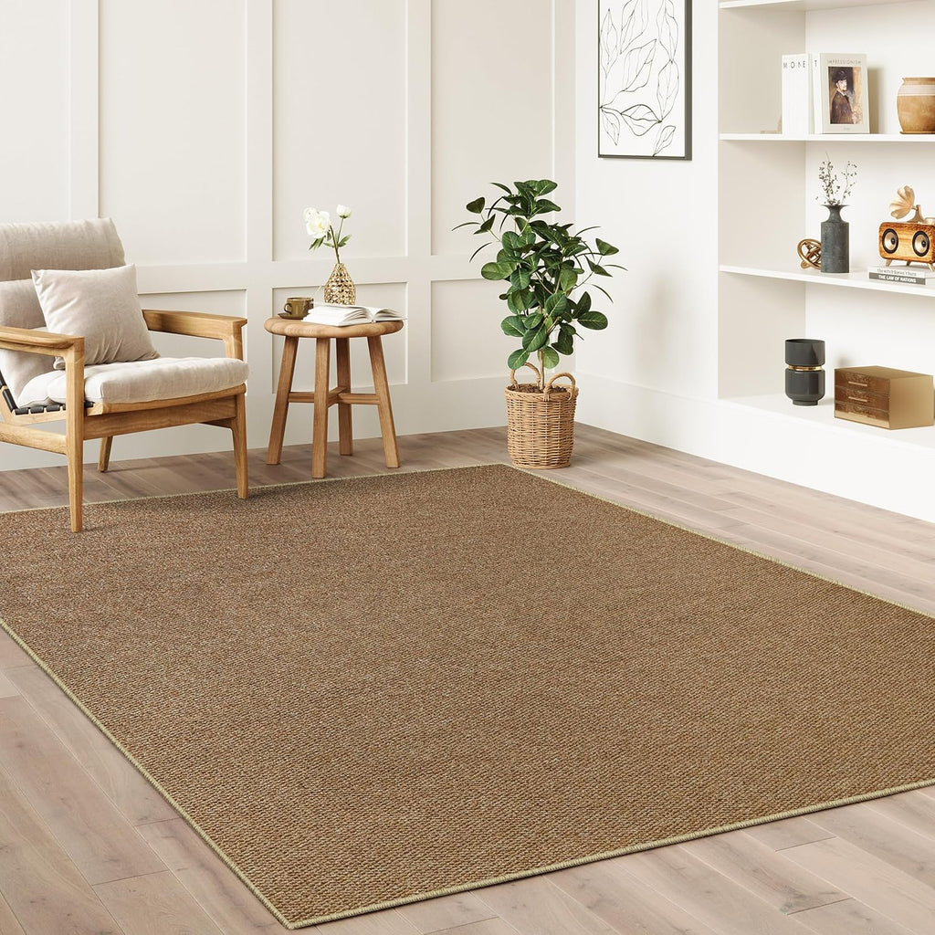 3×5 ft Washable Faux Sisal Area Rug