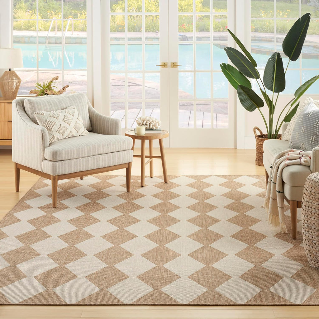 10'x14' Jute Easy‑Clean Area Rug
