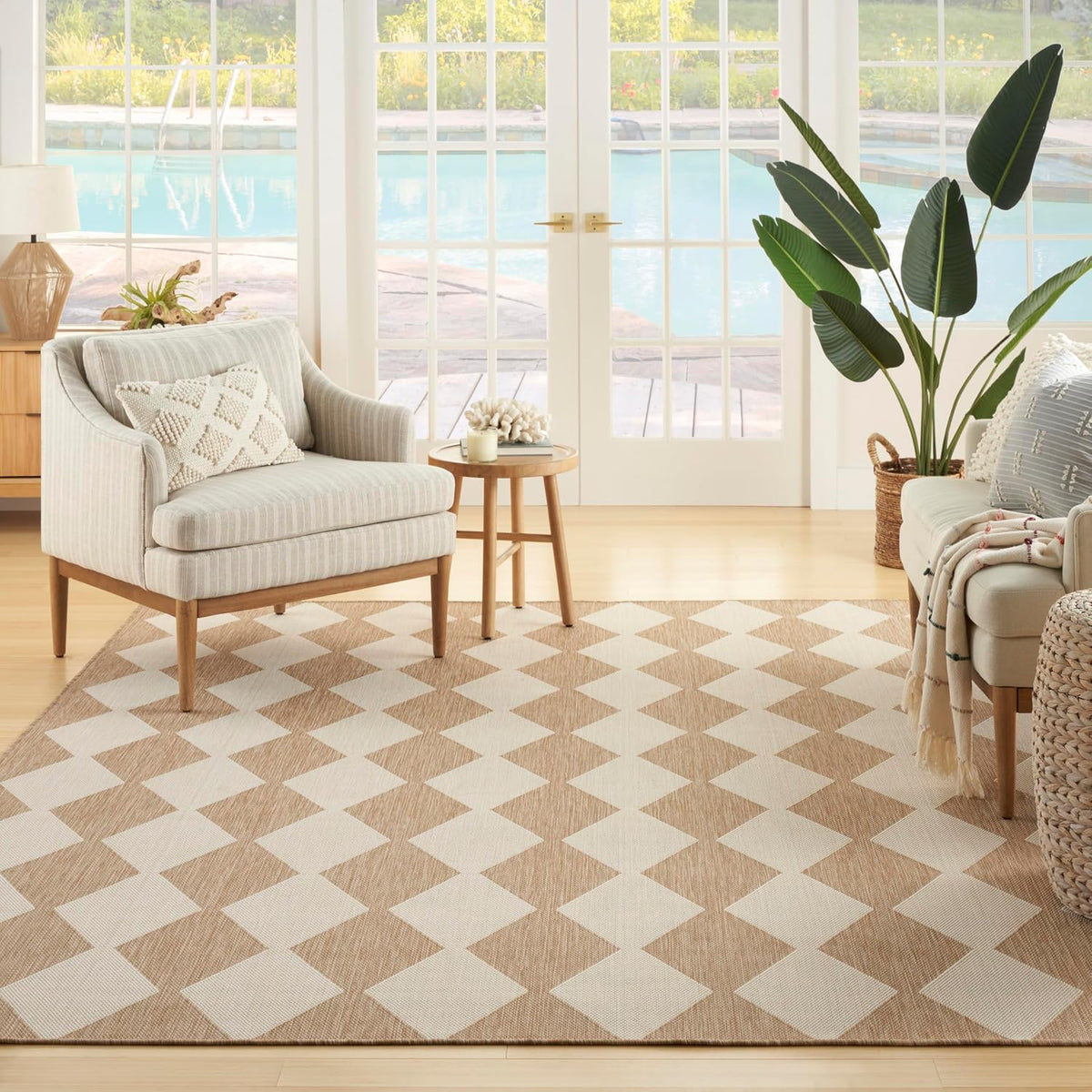 10'x14' Jute Easy‑Clean Area Rug