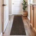 2' x 6' Brown Textured Non‑Slip Runner Rug
