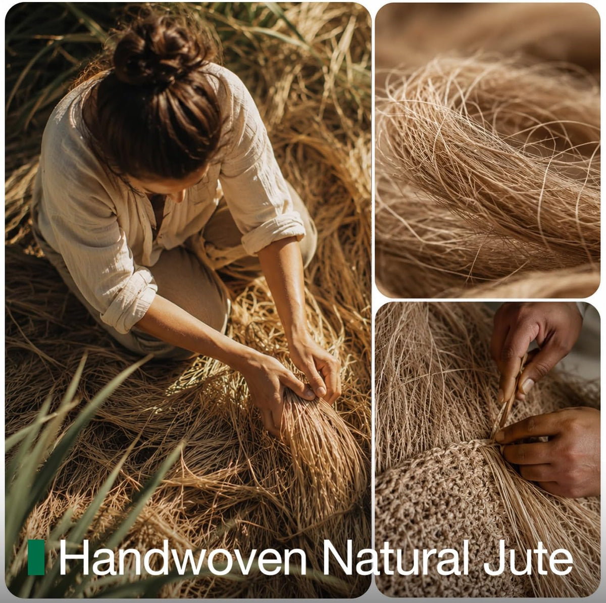 3×8 ft Braided Natural Sisal Runner Rug