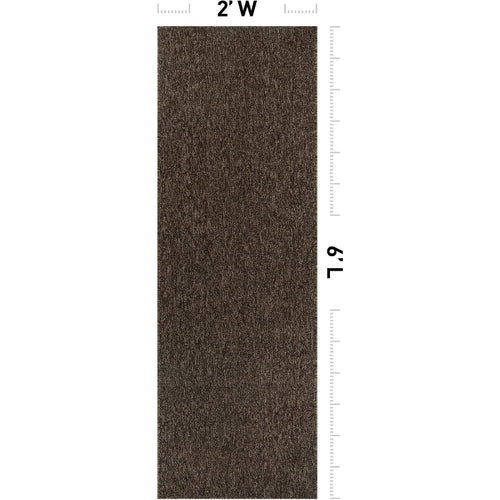 2' x 6' Brown Textured Non‑Slip Runner Rug