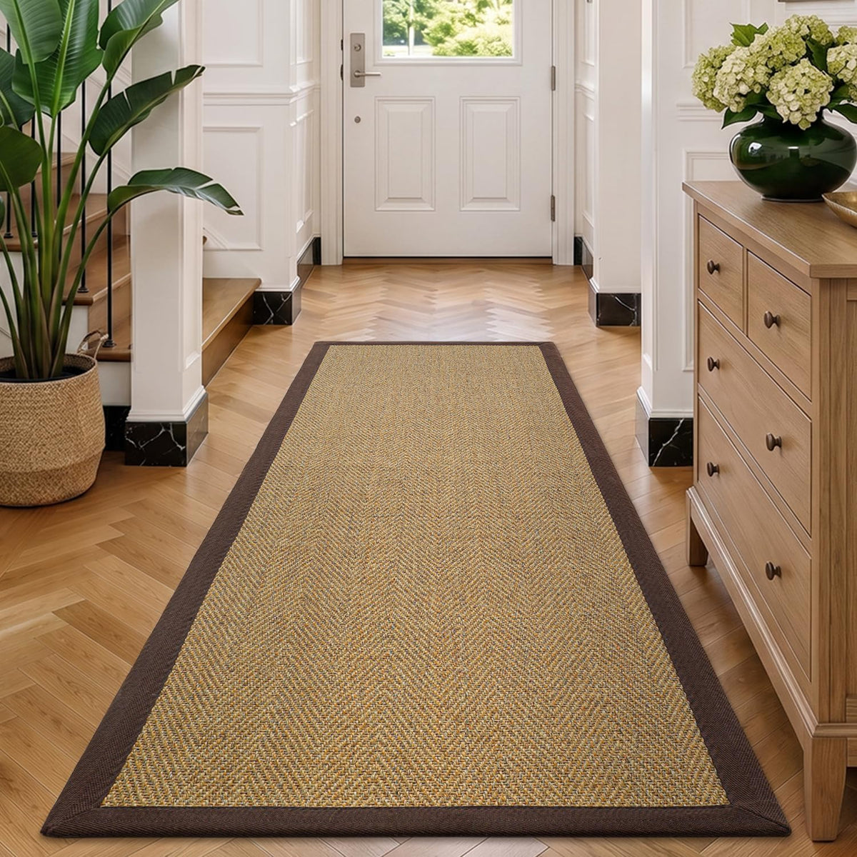 3×8 ft Braided Natural Sisal Runner Rug
