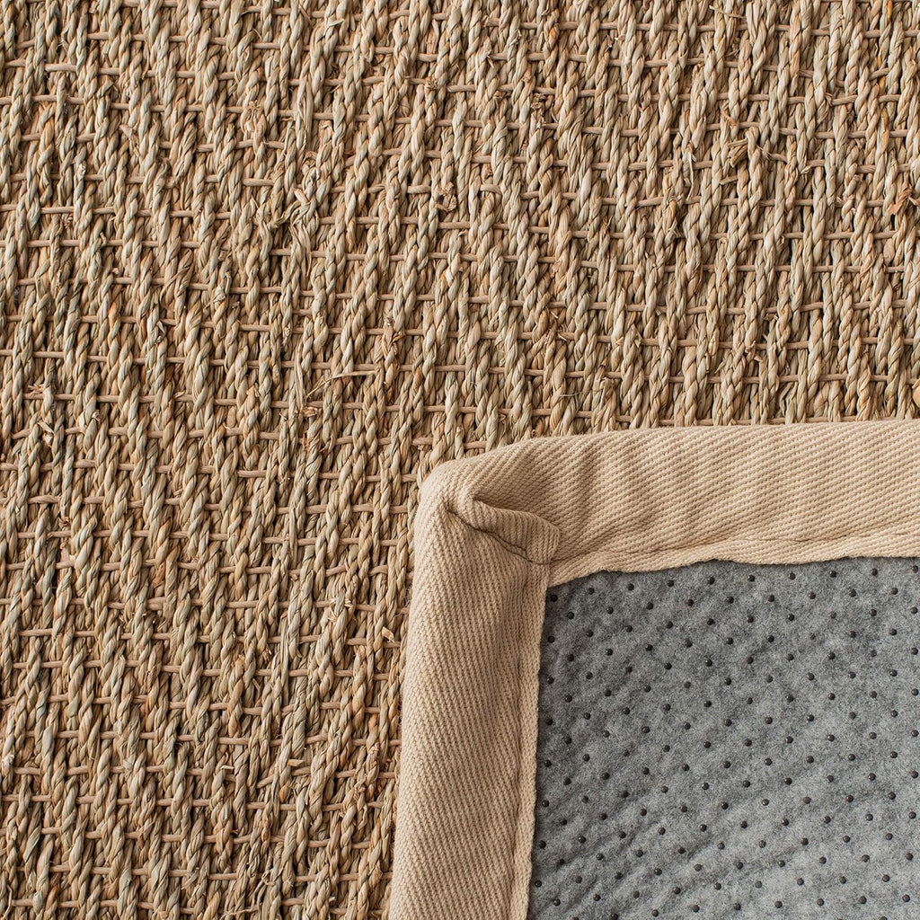 4 ft Square Textured Natural Fiber Rug