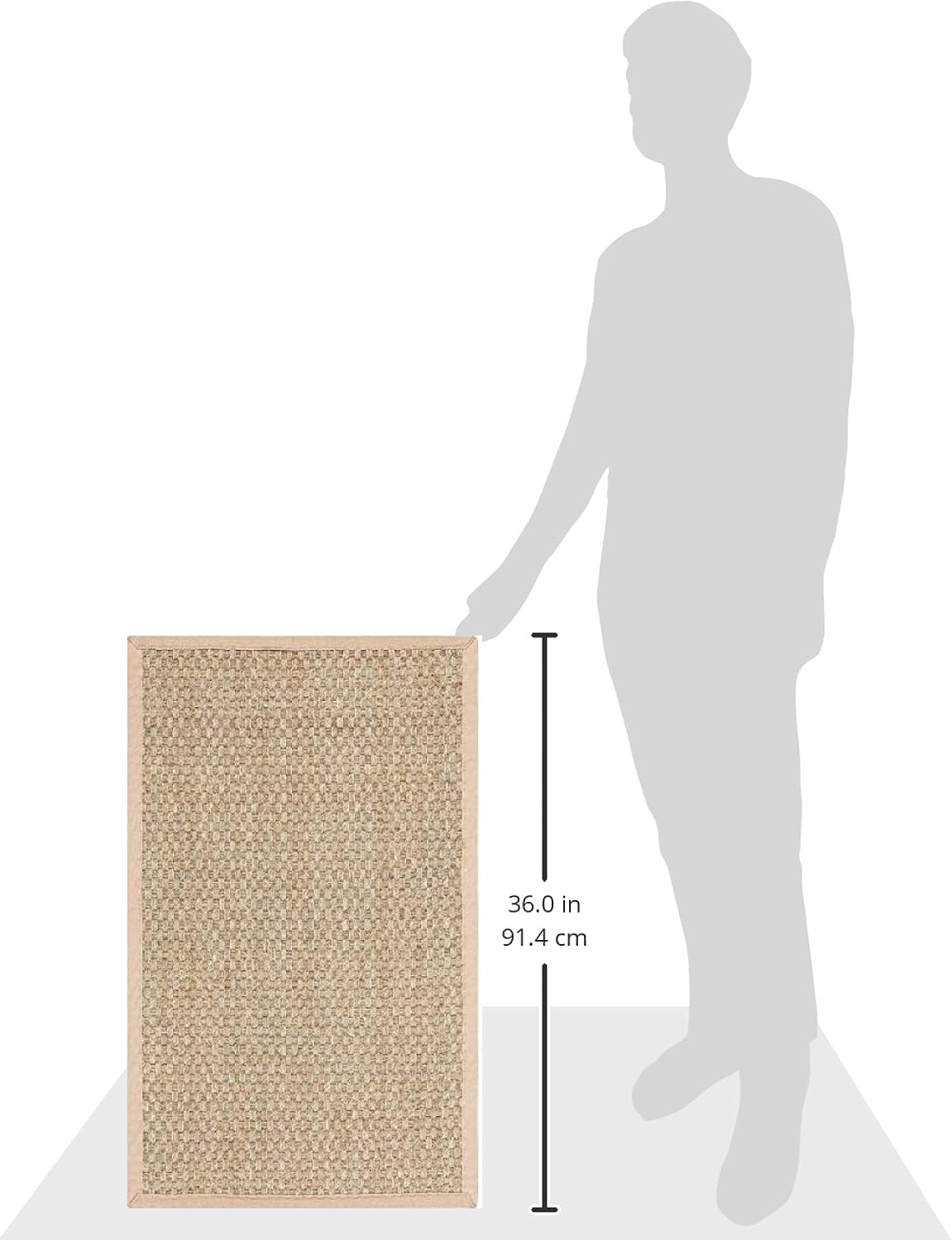 2×3 ft Textured Natural Fiber Accent Rug