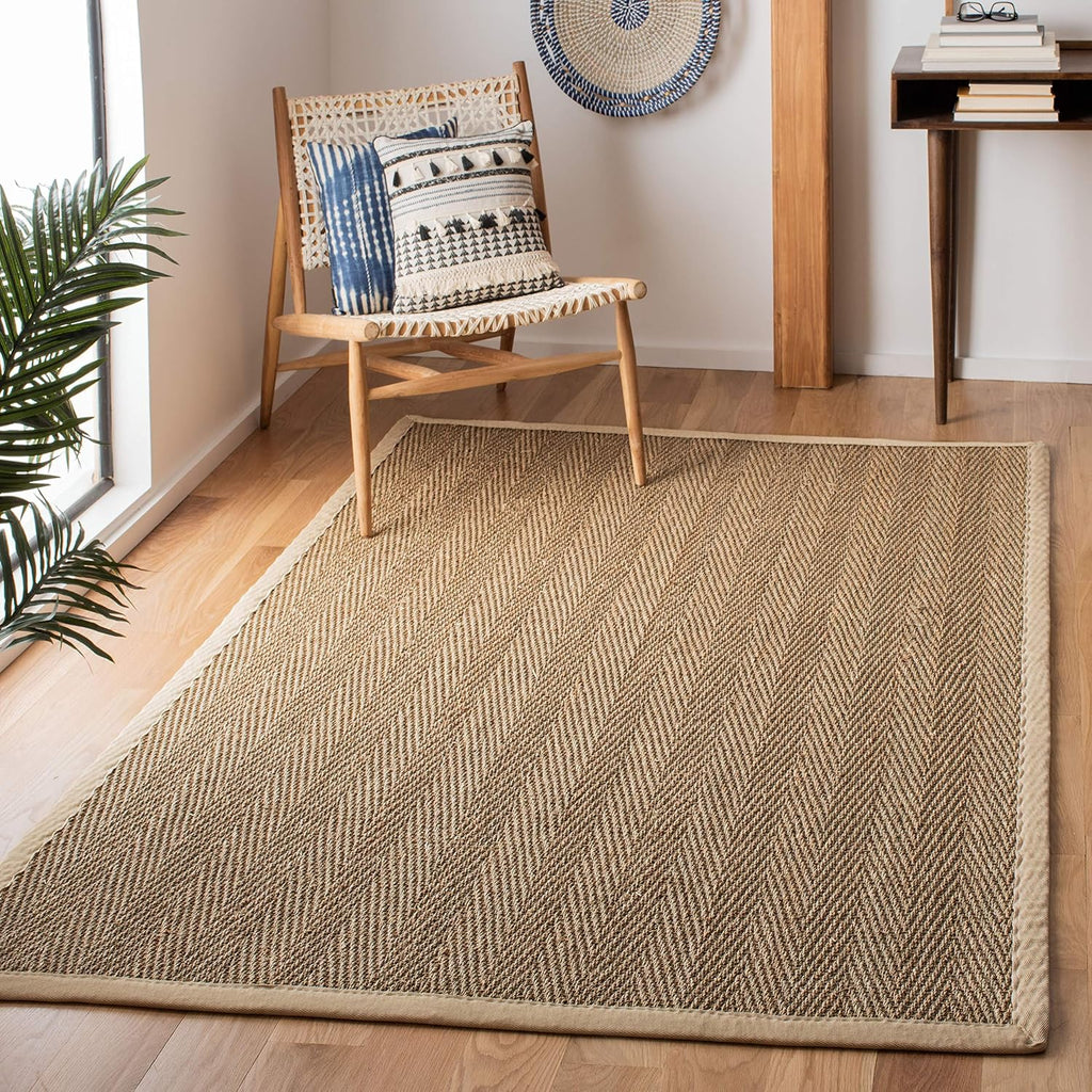4 ft Square Textured Natural Fiber Rug